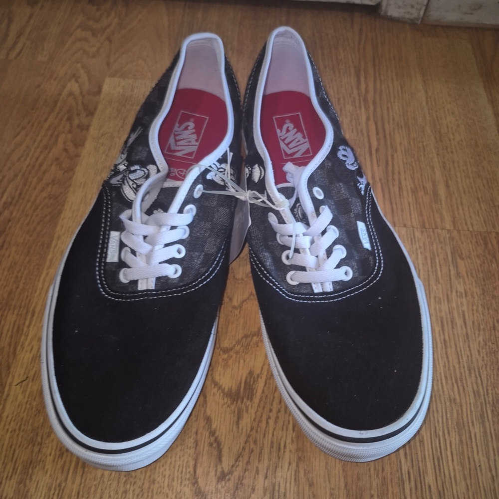 Vans Black and White Graphic Sneakers
